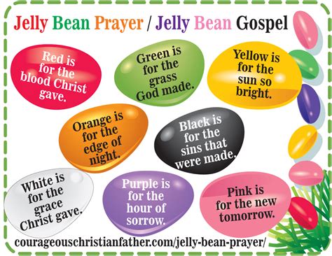 Jelly Bean Prayer Free Printable